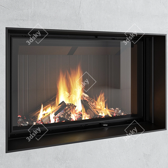 Romotop 3D Fireplace Wall Set 3D model image 3