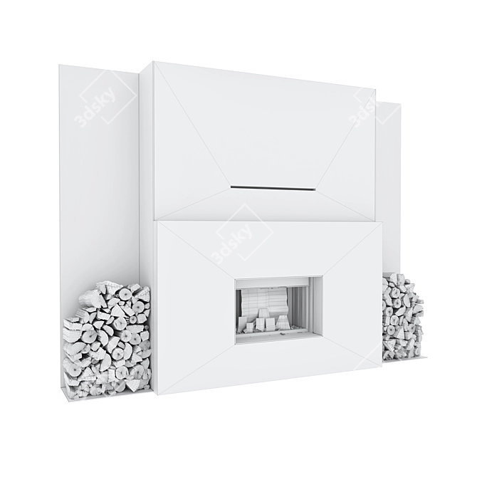 Romotop 3D Fireplace Wall Set 3D model image 6