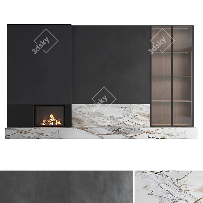 Romotop IMPRESSION 2G L Fireplace Wall 3D model image 1