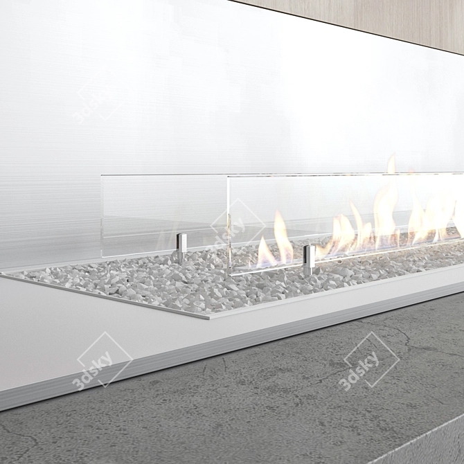 Bio-o-fire Decorative Wall with Fireplace 3D model image 3