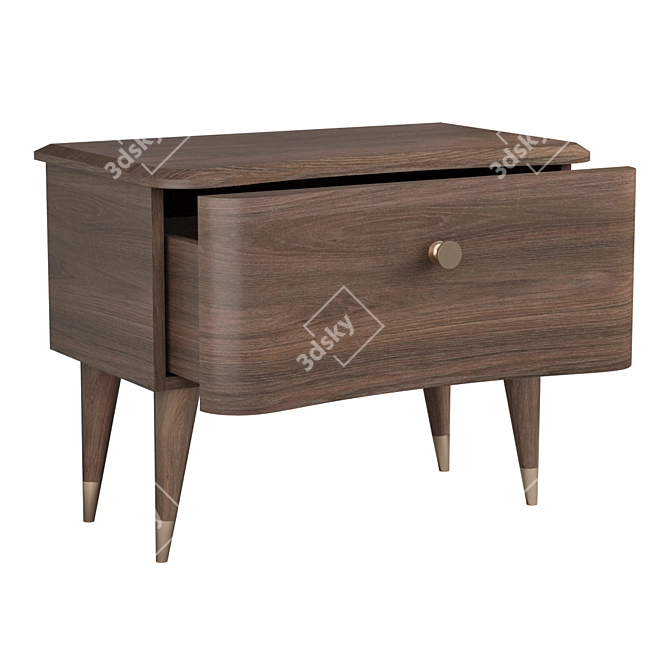 Nutty Marble Bedside Table 3D model image 2