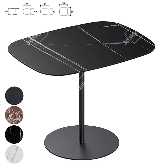 Modern Floyd Table Living Divani 3D model image 1