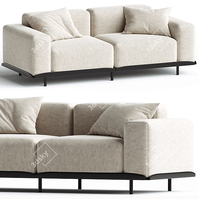 Modern Comfort Arflex Claudine Sofa 3D model image 1