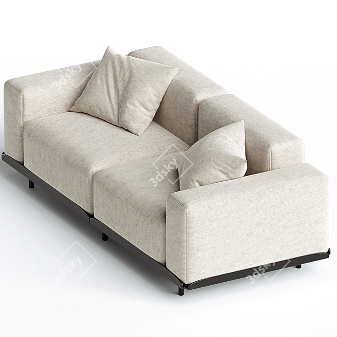 Modern Comfort Arflex Claudine Sofa 3D model image 2