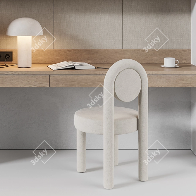 Modern Workstation Furniture Set 3D model image 4