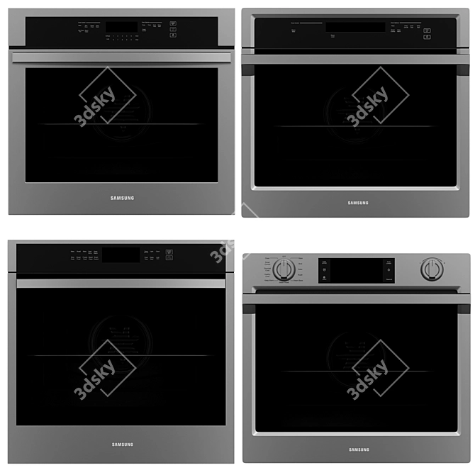 Samsung Electric Wall Ovens Set 3D model image 1