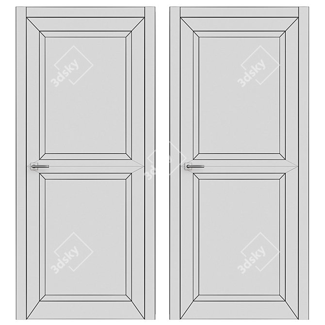 203 Model Interior Door Variants 3D model image 2