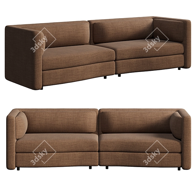 Virgule Cozy Sofa Collection 3D model image 1