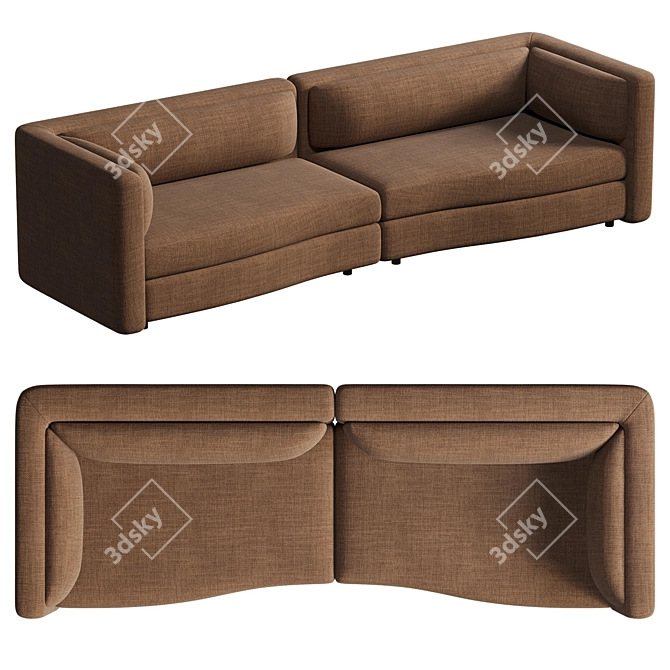 Virgule Cozy Sofa Collection 3D model image 3