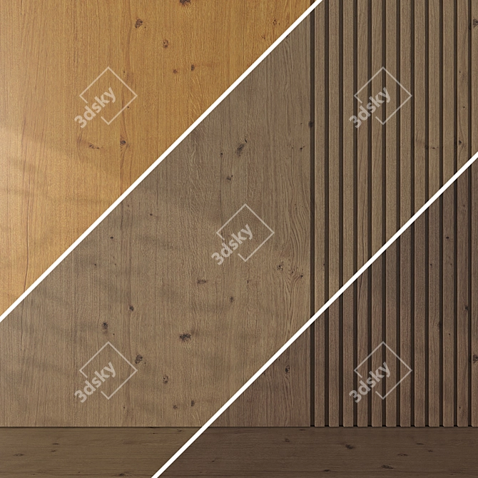 Premium Oak Textures Pack 3D model image 4