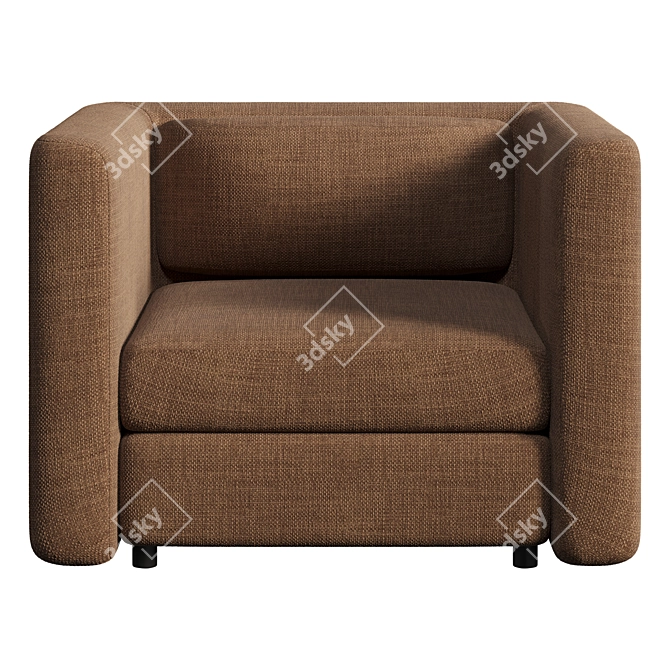 Sculptural Modern Armchair Design 3D model image 3