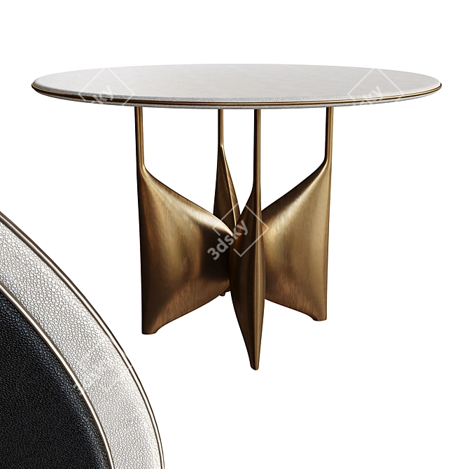 Shagreen Bronze Breakfast Table 3D model image 1