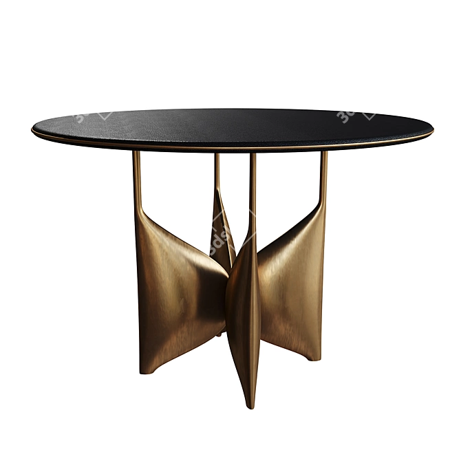 Shagreen Bronze Breakfast Table 3D model image 2