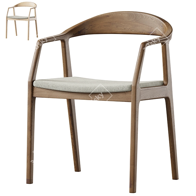 Sapporo Upholstered Chair, DeepHouse 3D model image 1