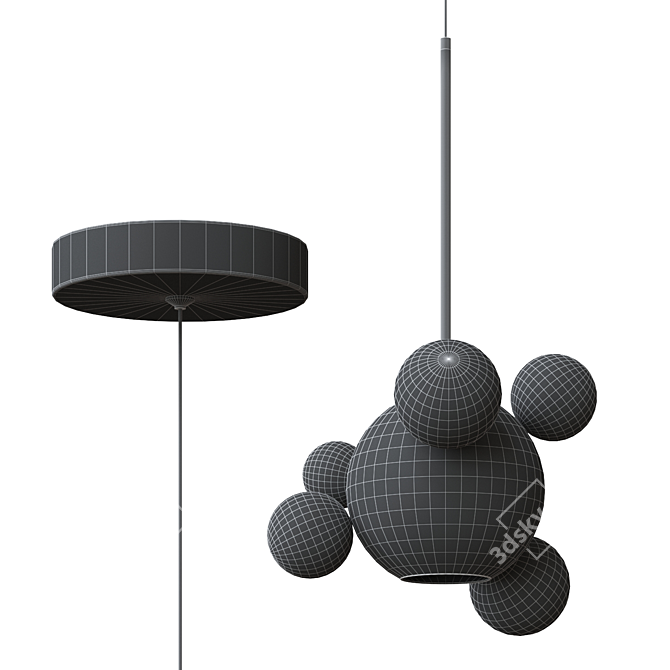 Giopato Coombes LED Ball Chandelier 3D model image 2