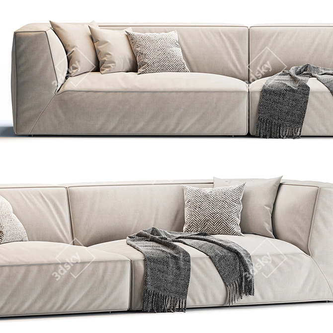  Modern Pelle Sofa 3D Model 3D model image 3