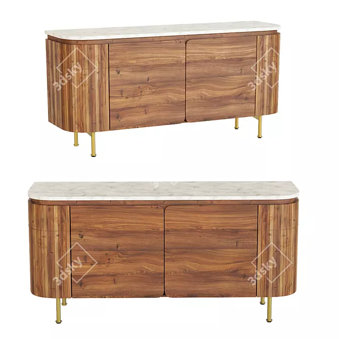 elegant Grace sideboard in Kare 3D model image 1