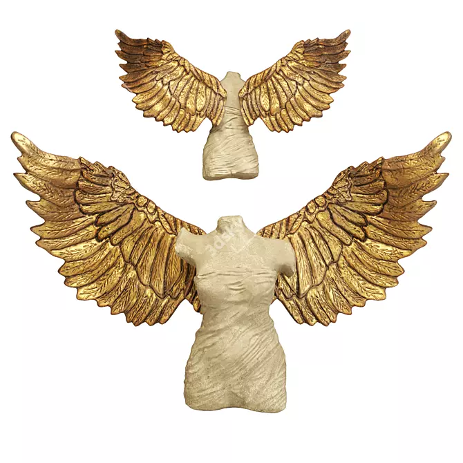  Angelic Wall Décor Gela 3D model image 1