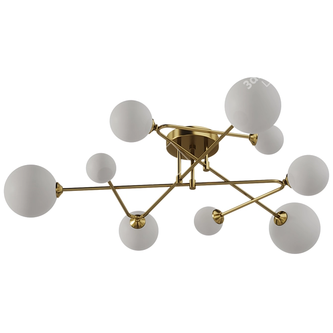 Modern Sputnik Ceiling Lamp 3D model image 2