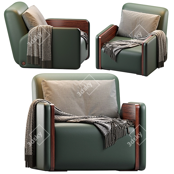 Contemporary Oscar Armchair 2013 Classic 3D model image 3