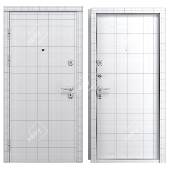 Steelguard AV-1 Metal Entry Door 3D model image 4