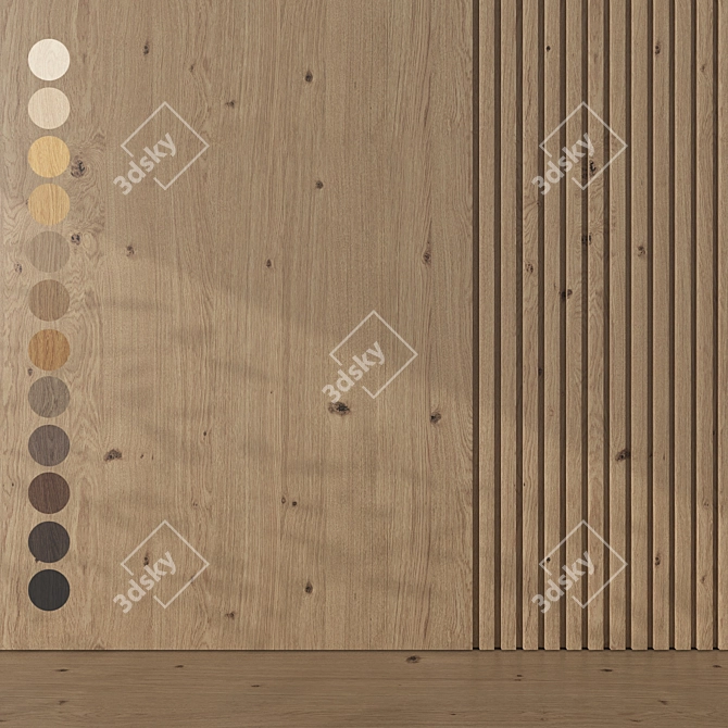 Oak Wood Texture Pack 095 3D model image 1