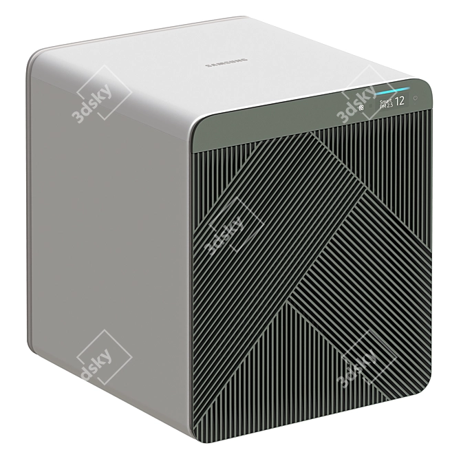 Customizable Forest Green Cube Air Purifier 3D model image 2