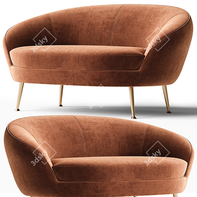 Elegant GIULIA Small Sofa_RENDER 3D model image 2