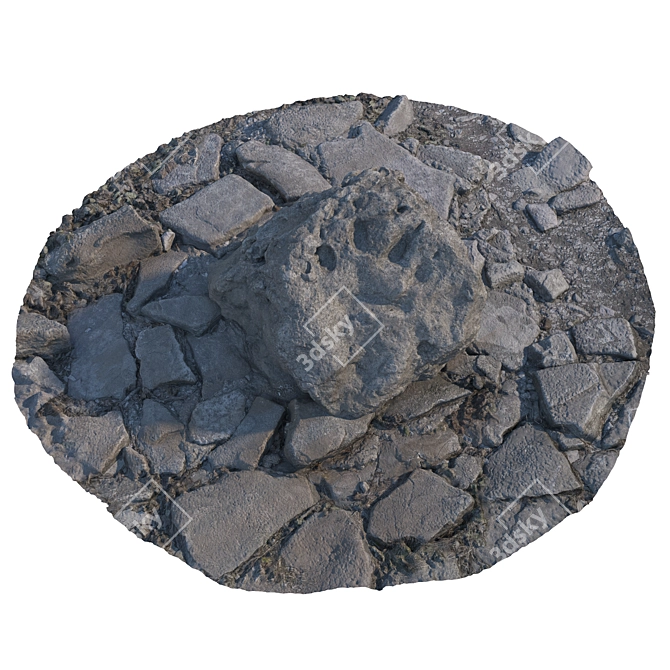 Landscaping Stone Set 83 3D model image 5