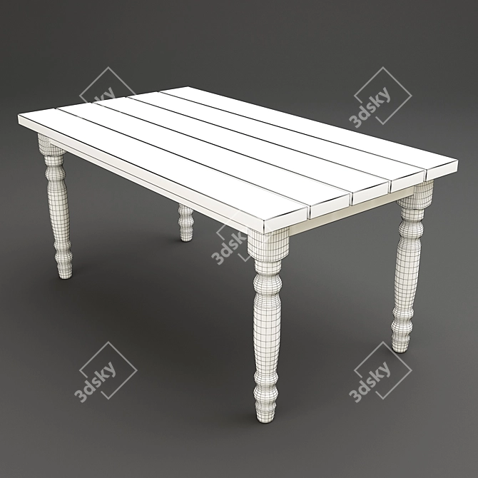 Modern Dining Table Set 181 3D model image 5