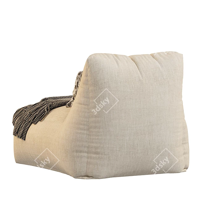 Water-Resistant Fabric Bean Bag Chair 3D model image 4