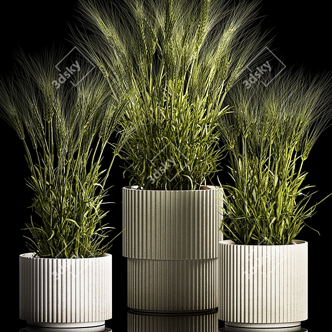 Spikelet Wheat Decor Collection 3D model image 2