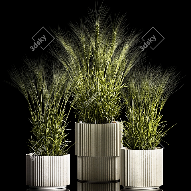 Spikelet Wheat Decor Collection 3D model image 6