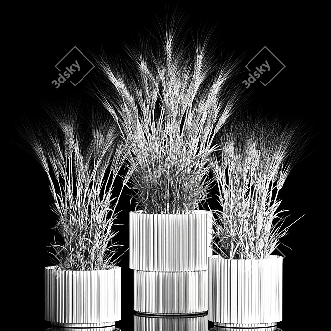 Spikelet Wheat Decor Collection 3D model image 7