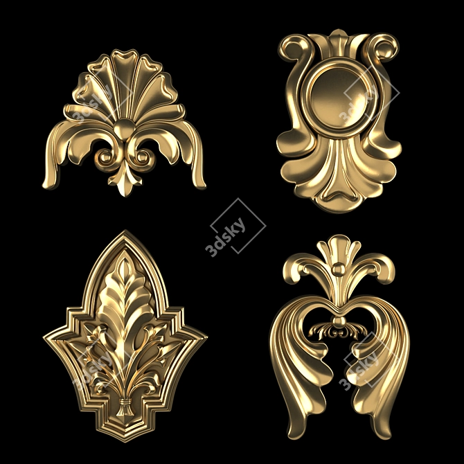 Luxury 3D Ornament Modelling Kit 3D model image 1