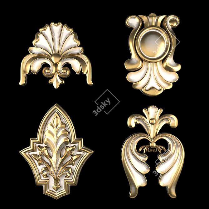 Luxury 3D Ornament Modelling Kit 3D model image 2