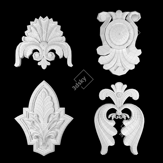 Luxury 3D Ornament Modelling Kit 3D model image 4