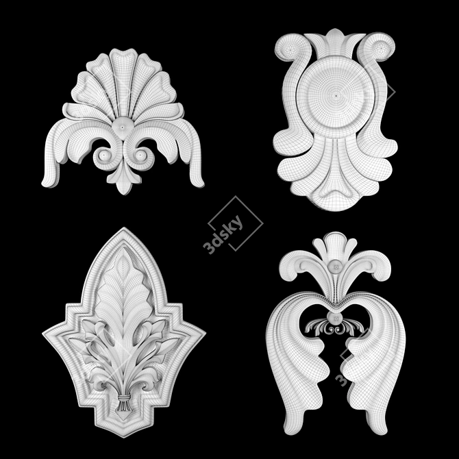 Luxury 3D Ornament Modelling Kit 3D model image 5