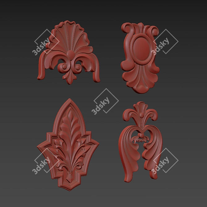 Luxury 3D Ornament Modelling Kit 3D model image 6