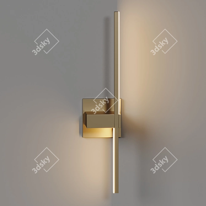 Modern Square LED Wall Sconce 3D model image 2