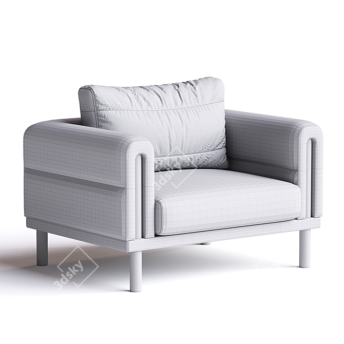 BOSC Fabric Armchair, Modern Design 3D model image 3