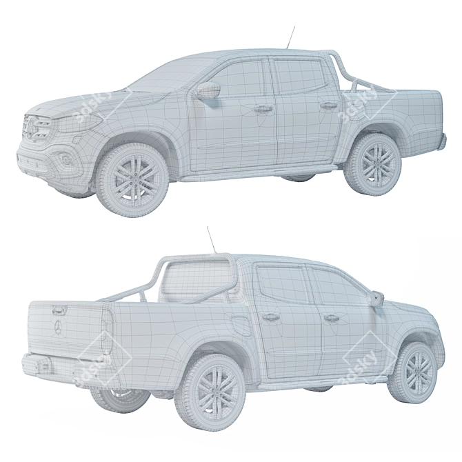 Mercedes X-Class 3D Model Archive 3D model image 7