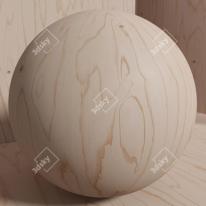 Seamless Wood Plywood Material Kit 3D model image 5