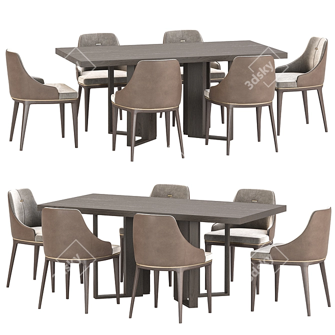 Modern Dining Set Furniture Collection 3D model image 3