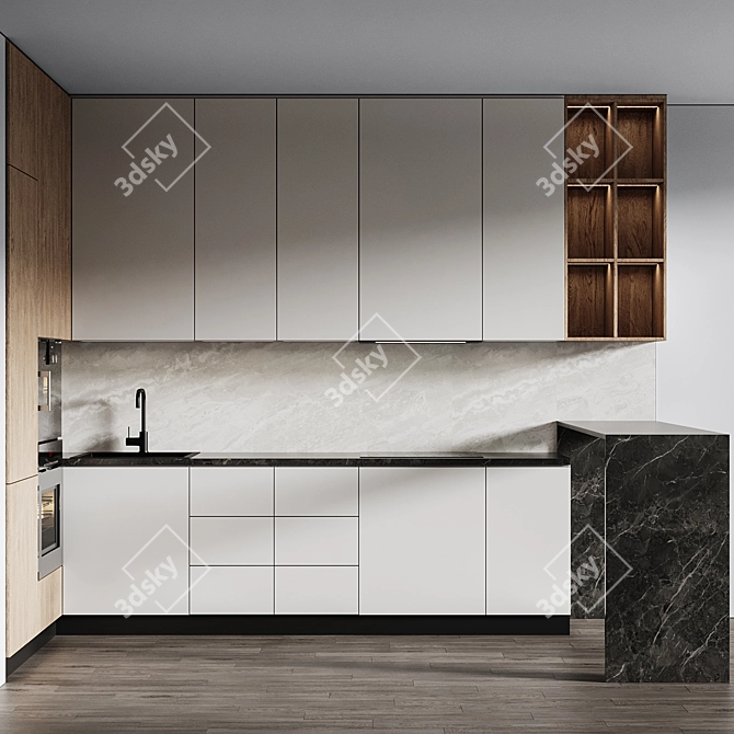 Modern Kitchen 3D Model 2015 3D model image 2