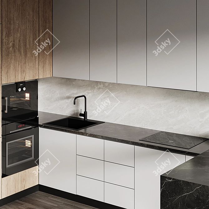 Modern Kitchen 3D Model 2015 3D model image 3