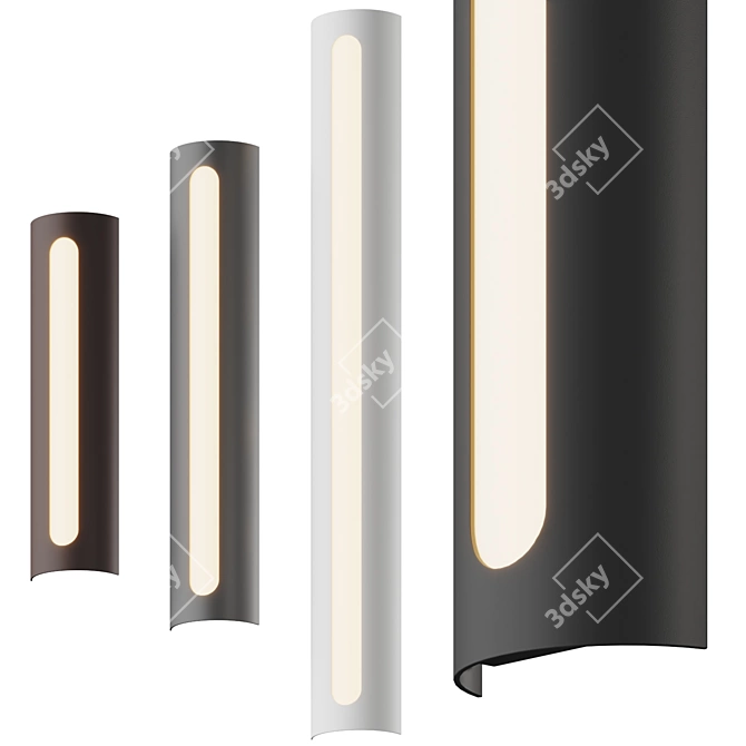 Modern Elegance LED Outdoor Sconce 3D model image 1