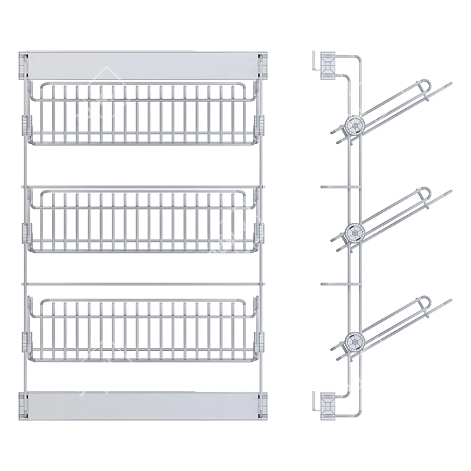 Elite VIBO Side Pull-out Shoe Shelf 3D model image 3