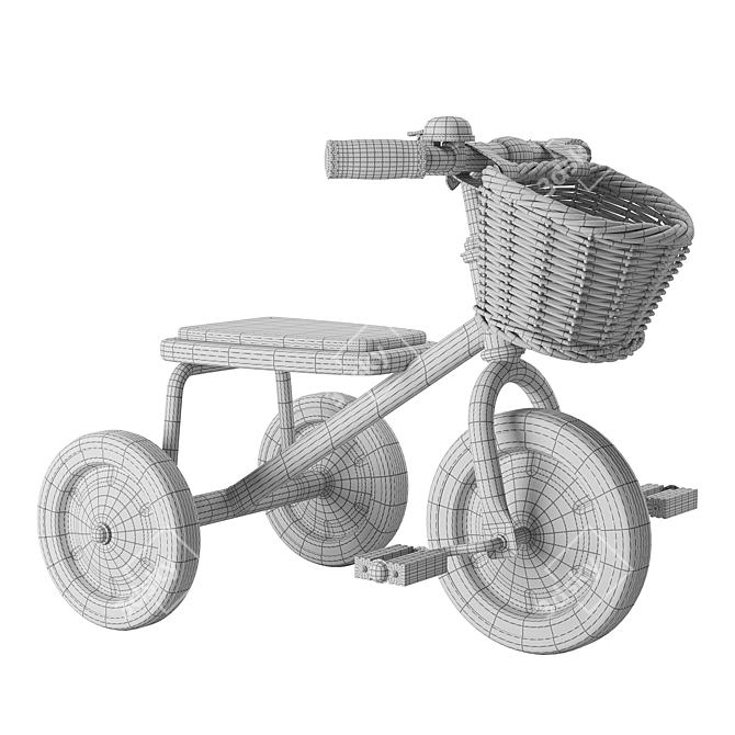 Premium Banwood Cream Trike 3D model image 3