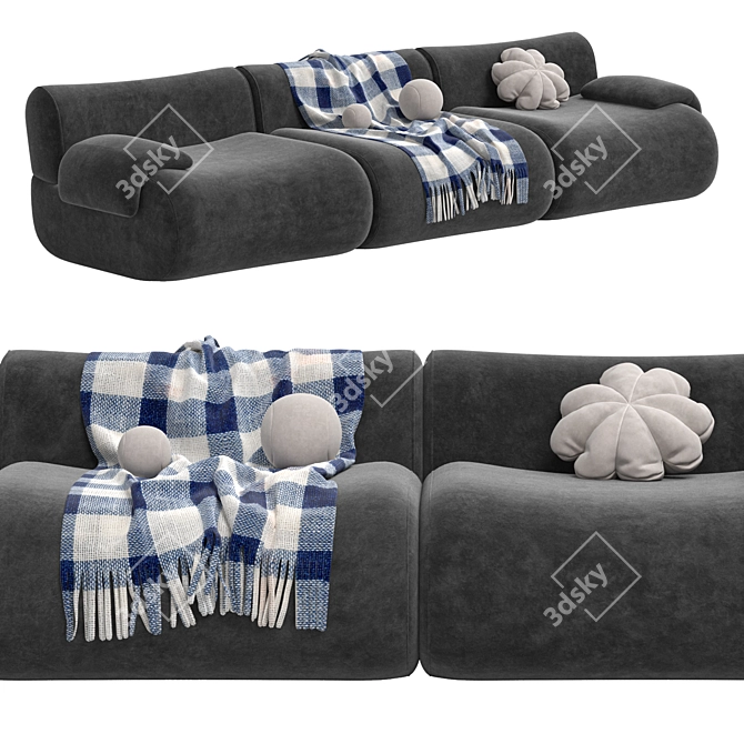 Modern Modular Lemmy Sofa 3D model image 4